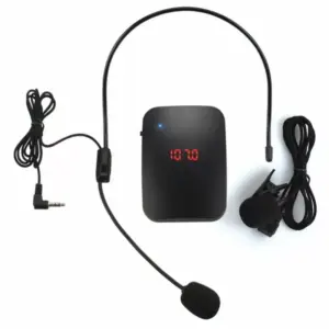 Faith Universal FM Wireless Headset Microphone FM Radio Amplifier FM Transmitter Headset With Both Headset MIC Collar Clip-On MIC