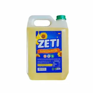 Zeti Sunflower Oil 5L Jerrycan Double Refined & Fortified With Vitamin A, D & E, Edible Sunflower Oil (EX-E)