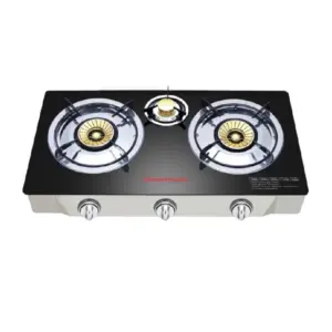 Westpoint Gas Stove 3 Burner Glass Top WTIL-3817.GIG