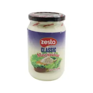 Zesta Eggless Mayonnaise Glass 340g (Pack of 12Pcs)