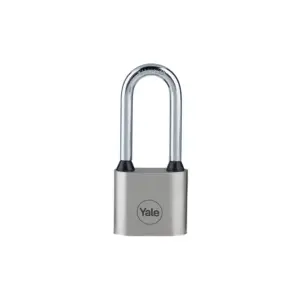 Yale Disc Iron Padlock with Bumper 50mm with 3 Keys, Hardened Long Shackle 9mm, Disc Type Locking Mechanism, Excellent Corrosion Resistance for Outdoor Use PL-112/50/165/1