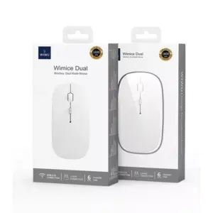 WiWU Pearl Office Mouse, Wireless, 2.4G+Bluetooth, Dual-mode, White, WM101 Pro