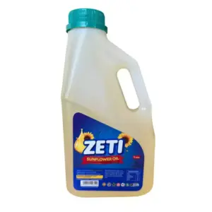 Zeti Sunflower Oil 1L Jerrycan Double Refined & Fortified With Vitamin A, D & E, Edible Sunflower Oil (EX-E)
