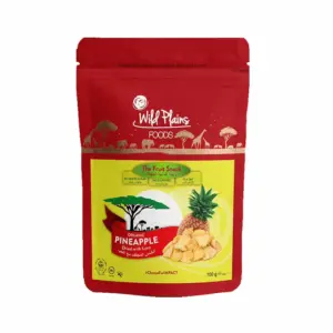 Wild Plains Foods Wild Plains Dried Foods Organic Pineapple 100g Chunks, No Added Sugar, No Sulphates