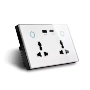 Tuya Smartlife Tuya Smart WiFi Twin UK Socket with 2 USB Outlets White