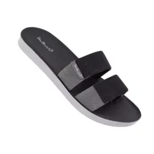Walkaroo Men’s Stylish Flip Flops Casual V-Strap Lightweight Comfortable Daily Wear Slippers Black Gray WTG5301