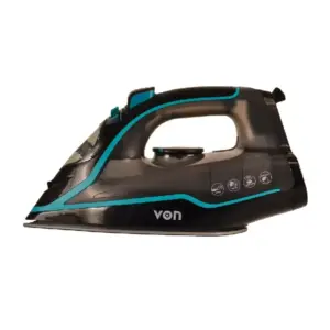 Von Steam Iron 2400W with Ceramic Soleplate, 280ml Water Tank, Black VIS241CSK