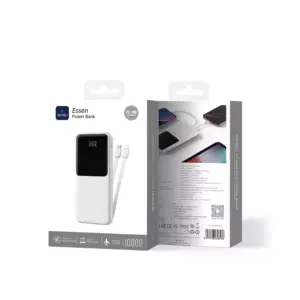 WiWU Essen Power Bank White, 22.5W, 10000mAh, Wi-P081-WH