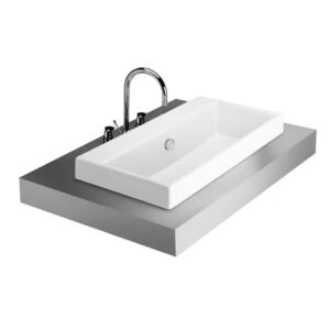 Cotto Quado White Counter Top Basin - 890 x 460mm