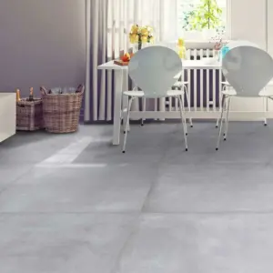 Vitro Downtown Mid-Grey Glazed Porcelain Floor Tile - 800 x 800mm
