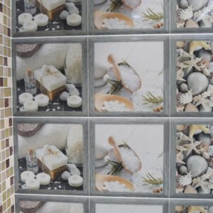 STN Viena Bath Ceramic Decor Wall Tile - 200 x 600mm