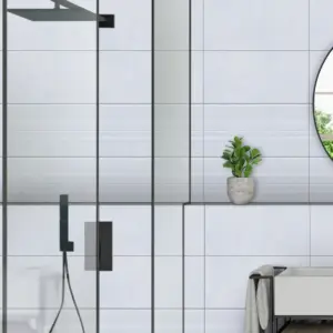 CTM South Africa Norway Bianco White Cement Look Matt Glazed Ceramic Wall Tile - 300 x 600mm