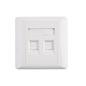 EVI Cabling Dual Faceplate, White