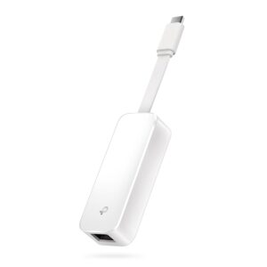 TP-Link USB 3.0 Type-C to Gigabit Ethernet Network Adapter
SPEC: 1×USB 3.0 Type-C Connector, 1×Gigabit Ethernet Port, Foldable and Portable Design
FEATURE: Plug and Play in Windows 10,macOS, iPadOS, ChromeOS, Linux