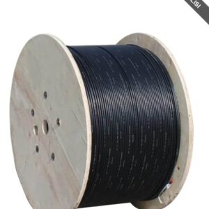 EVI Fiber 24-core fiber optic cable, G652D single mode. Loose Tube, Gel Filled, outdoor armoured fiber optic cable, Black Color, pricing per meter