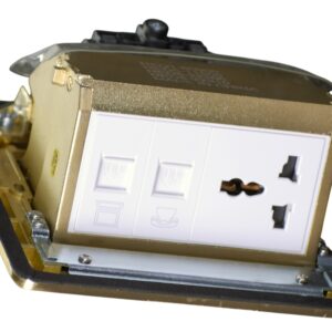 Africab CHINT Floor Socket With Universal Socket + Tel + Data Socket Ned1-60900
