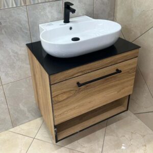 CTM Knidos Legnano Wall Mounted Cabinet White Basin and Mirror - 700mm