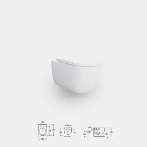 Wall-Hung Rimless Ultravortex Flushing
