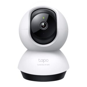 TP-Link Tapo Pan/Tilt AI Home Security Wi-Fi Camera
SPEC:2K QHD (2560x1440), 2.4 GHz, Horizontal 360º
FEATURE: Pan/Tilt, Smart AI Detection and Notifications (motion, people, pets, cars, baby crying, abnormal sound), Motion Tracking, Sound and Light Alarm, Remote Control, Two-Way Audio, Voice Control (Works with Google Assistant and Alexa), Local Storage through microSD Card (Up to 512 GB), Tapo App, Night Vision (Up to 9 m), Frustration-Free Setup (FFS)