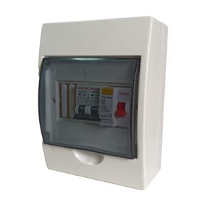 Africab Consumer Unit Plastic 2 Way With RCCB