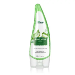 Glow Gel Aloe Vera 100ml with Vitamin C, Aloe Vera & Cucumber Extract for Healthy Skin & Hair Hydrates, Soothes & Supports Skin Regeneration