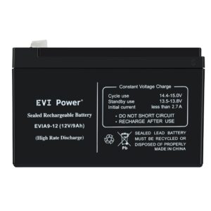 ZKTeco EVI Power  9AH 12 Volt Battery, 1 Year Warranty