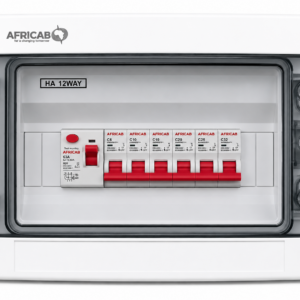 Africab Consumer Unit Plastic 6 Way , 2 Spaces