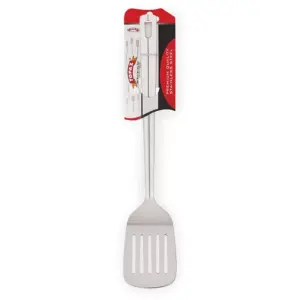Topaz Serving Spoon Slotted Turner, Integral Forming Stainless Steel Turner for Frying Steak Fish Eggs Pie Kitchen Utensil Silver 60226