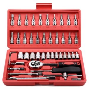 Set Socket Wrench 46pcs Dr 1/4"  B2046M FIXMAN