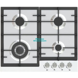 Hisense 60x60 Built In Gas Hob With Stainless Steel Cast Iron Pan Support - 4 Gas Knob Burners | HHU60GAGR