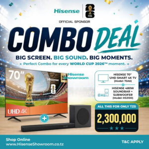(Combo Deal) Buy Hisense 70" UHD Smart 4K TV | 70A6 & Get a Hisense 480W Soundbar + Subwoofer | HS3100