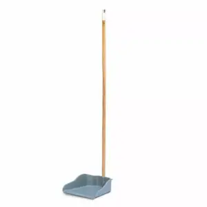 TBP Dust Pan with Long Wooden Handle Fixed Bin 446 (Pack of 24)