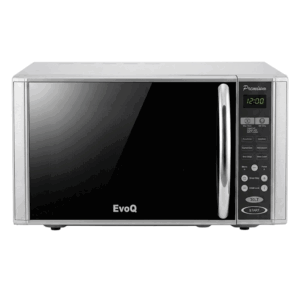 EvoQ Digital Microwave Oven with Grill 30L 900W Microwave Power, 1100W Grill Power, Mirror Glass Finish, 11 Power Levels & Chromed Handle EWM 302DG