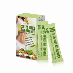 Faith Duozi 10 Days Slim Diet Fat Burner Fruit & Vegetable Fiber Enzyme Powder – Advanced Weight Management, Metabolism Boosting and Digestive Support Formula (10 Sachets × 10g)