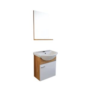 ORKA Dore Life Livana Wall Hung Cabinet and Mirror With Shelf - 450 x 400 x 550mm