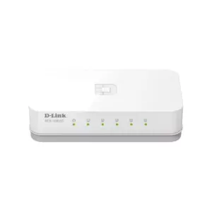D-Link Ethernet Switch 5-Port 10/100 Mbps Unmanaged Desktop Standalone Switch, High-speed Fast Ethernet Ports, Energy Saving, Compact Design, Silent Operation DES-1005C