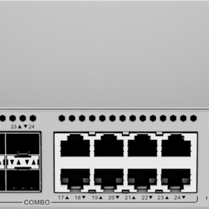 Huawei L3 Core Switch, 24*GE SFP ports, 8 of which are dual-purpose 10/100/1000 or SFP, 4*10GE SFP+ ports, 2*12GE stack ports, with 1*AC power module, 3 Year Warranty