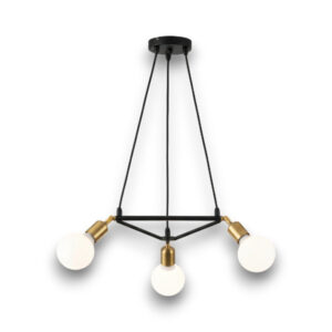 Africab Chandelier Iron Black&Gold Color E27*3