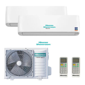 Hisense Multi Split Air Conditioner | Inverter | Style 2+1 (2 Indoor Unit (9000BTU & 12,000BTU + 1 Outdoor Unit= 18,000BTU)
