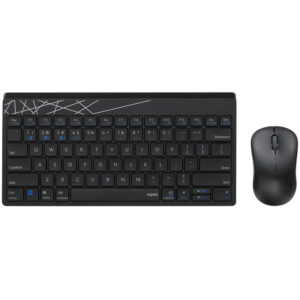 Rapoo Multi-mode (Bluetooth + 2.4Ghz) Wireless Optical Mouse & Compact Keyboard, US_Black,  12(Keyboard), 9(Mouse) Month Battery, 1300 DPI Mouse, Spill-resistant Keybard, 1 Year Warranty