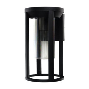 Tronic Modern Cylinder Outdoor Wall Light – E27 IP44 Black