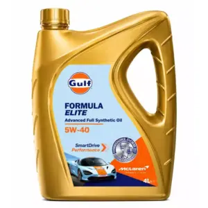 Gulf Car Engine Oil Formula Elite High Performance Advanced Fully Synthetic API SN and ACEA A3/B4 5W 40