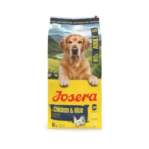 Josera Adult Dog Food 12.5kg with Omega 3, Big Kibble Size, Gluten Free, Chicken & Rice