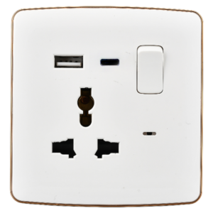 Africab Multi 13A Socket With Neon&USB + Type C