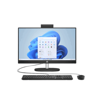 HP 24-cr1083nh All-in-One Desktop PC 23.8 Inch FHD Intel Core Ultra 7-155U 8GB RAM 512GB SSD Wi-Fi 6 Jet Black D18Y9EA