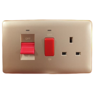 Africab Da Series Switches & Socket 3X6 45A Cooker Unit With Neon