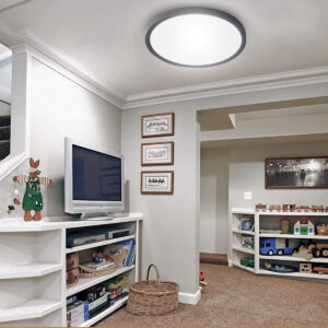 Tronic Ceiling Light LED Round Slim 60W - Black Trim, Tunable Color