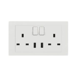 Africab ABB Sockets & Outlet 13A Twin Socket With USB