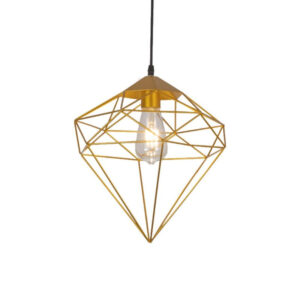 Tronic Diamond Gold Cage Pendant Lamp