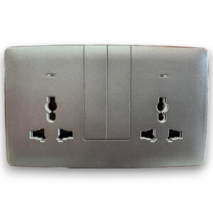 Africab Universal Double Multi 13A Socket With Neon(Big Button)
